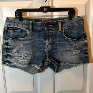 Buckle Black Jean shorts, size 32